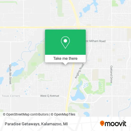 Paradise Getaways map