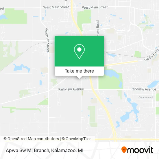 Apwa Sw Mi Branch map