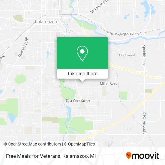 Free Meals for Veterans map