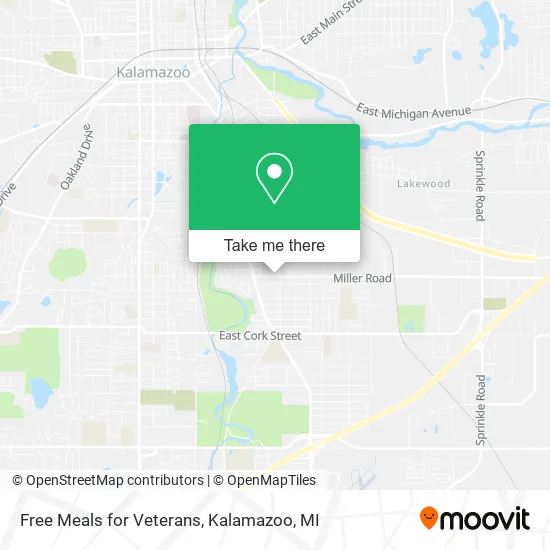 Free Meals for Veterans map