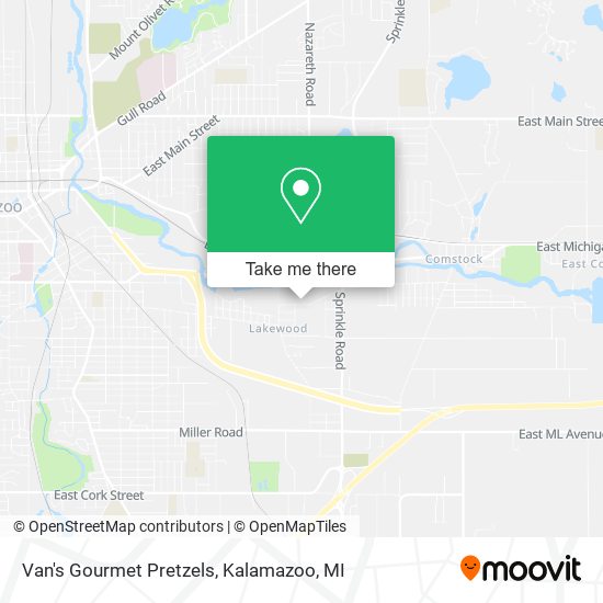 Van's Gourmet Pretzels map