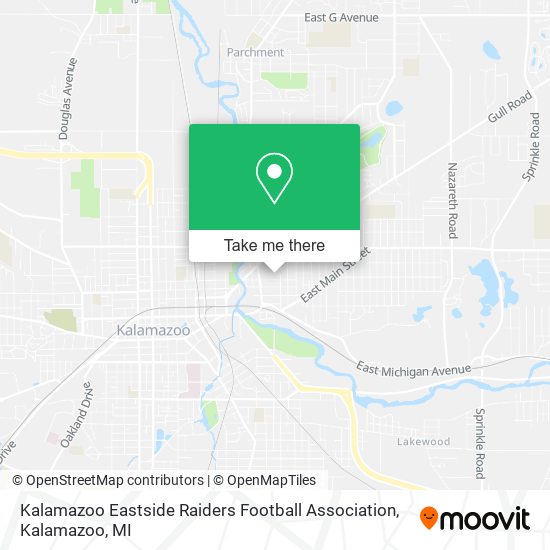 Mapa de Kalamazoo Eastside Raiders Football Association