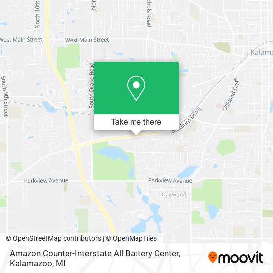 Mapa de Amazon Counter-Interstate All Battery Center