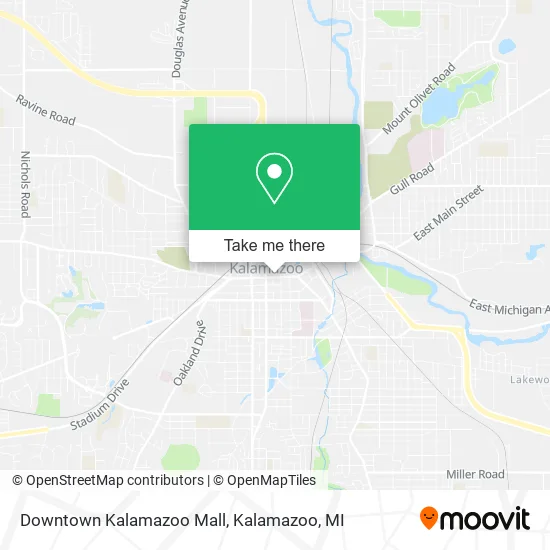Mapa de Downtown Kalamazoo Mall