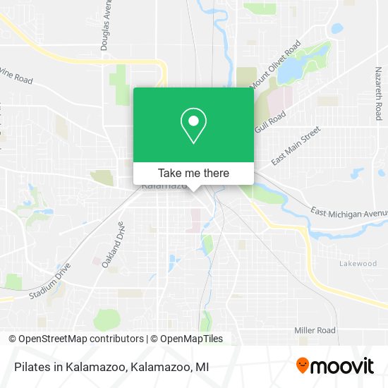 Pilates in Kalamazoo map