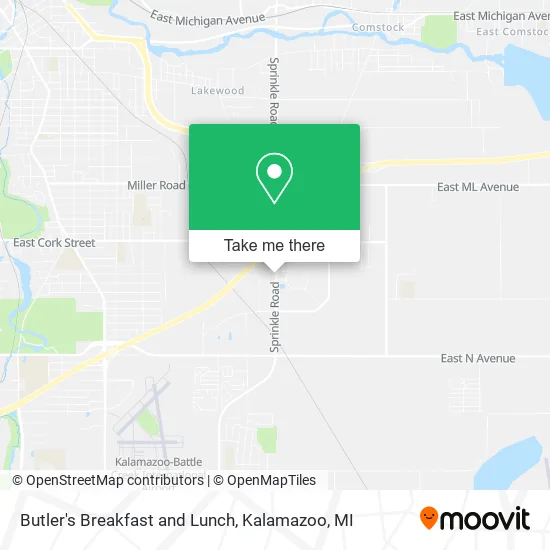 Butler's Breakfast and Lunch map