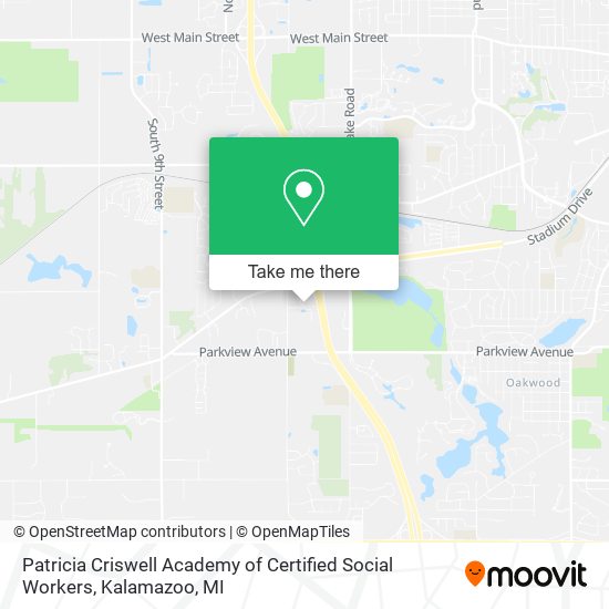 Mapa de Patricia Criswell Academy of Certified Social Workers
