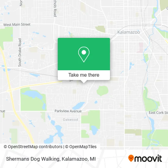 Shermans Dog Walking map