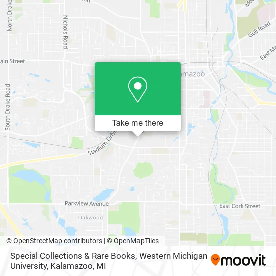 Special Collections & Rare Books, Western Michigan University map