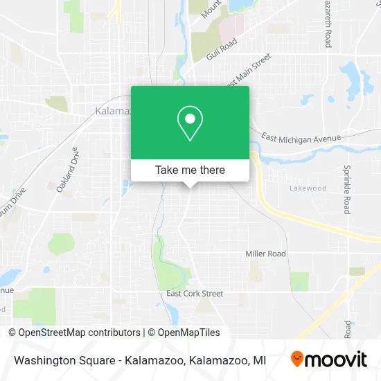 Washington Square - Kalamazoo map
