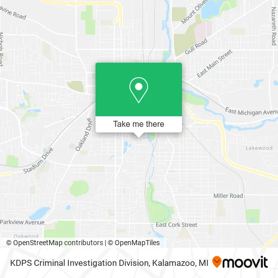 KDPS Criminal Investigation Division map
