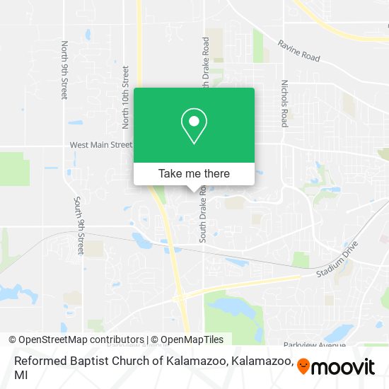 Reformed Baptist Church of Kalamazoo map