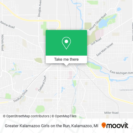 Mapa de Greater Kalamazoo Girls on the Run