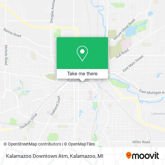 Mapa de Kalamazoo Downtown Atm