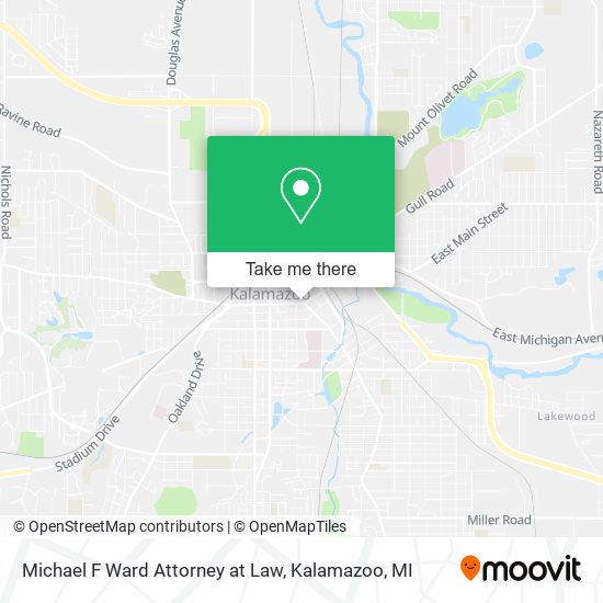 Michael F Ward Attorney at Law map