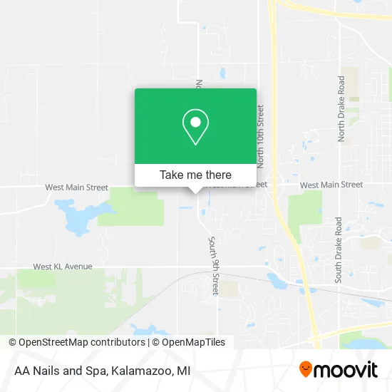 AA Nails and Spa map