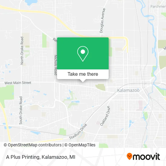 A Plus Printing map