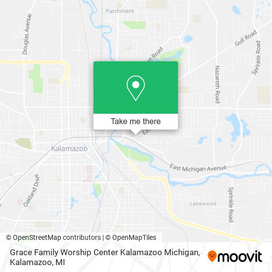 Grace Family Worship Center Kalamazoo Michigan map