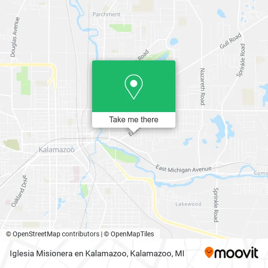 Mapa de Iglesia Misionera en Kalamazoo