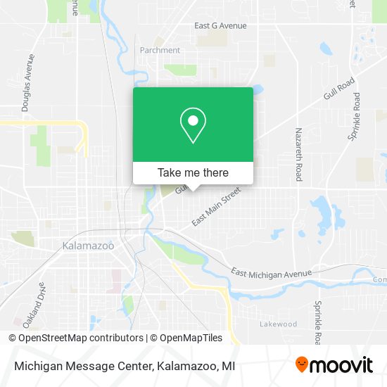 Michigan Message Center map