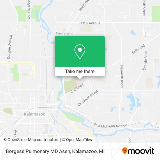 Borgess Pulmonary MD Assn map