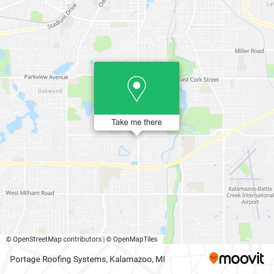 Portage Roofing Systems map