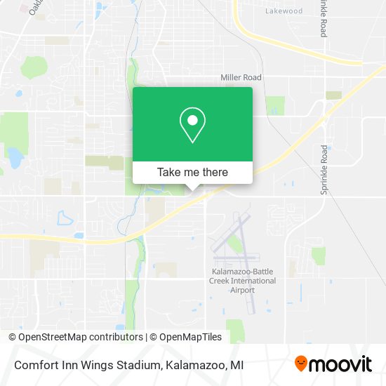 Mapa de Comfort Inn Wings Stadium