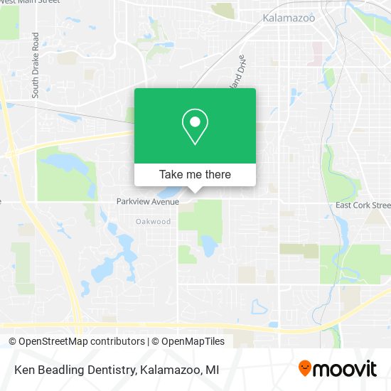 Ken Beadling Dentistry map