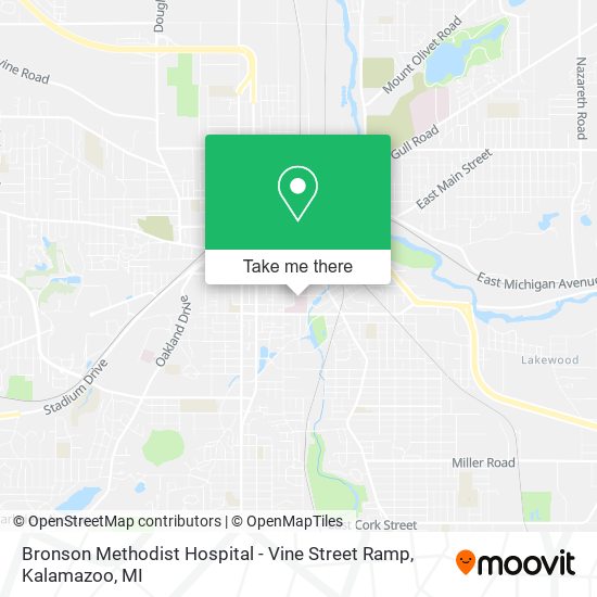 Mapa de Bronson Methodist Hospital - Vine Street Ramp