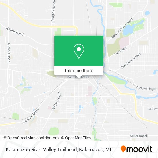 Kalamazoo River Valley Trailhead map