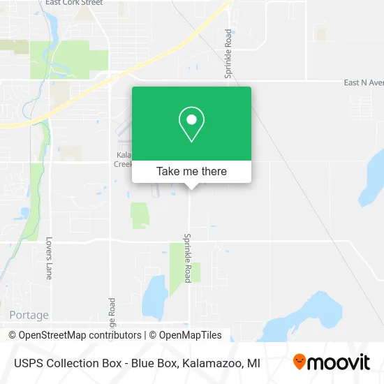 USPS Collection Box - Blue Box map