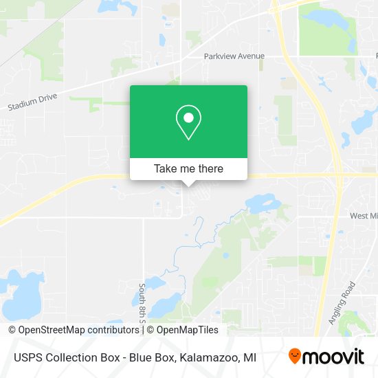 USPS Collection Box - Blue Box map