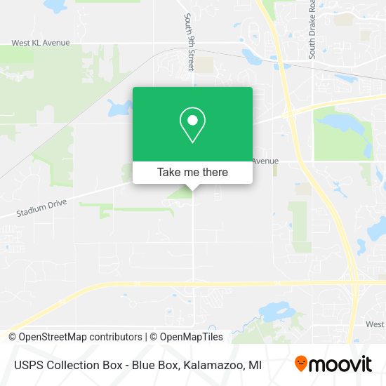 USPS Collection Box - Blue Box map