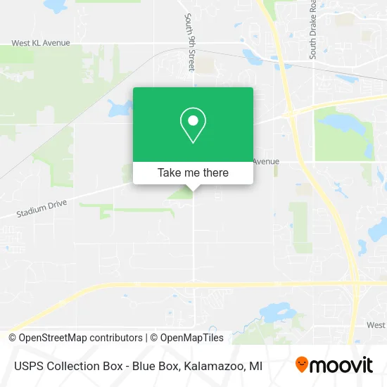 Mapa de USPS Collection Box - Blue Box
