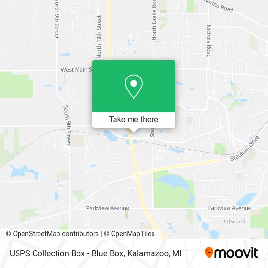 USPS Collection Box - Blue Box map
