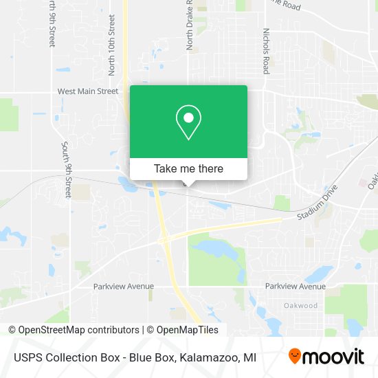 USPS Collection Box - Blue Box map