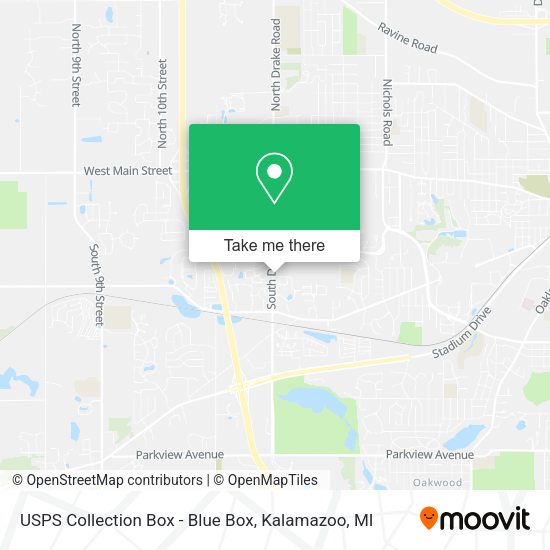 USPS Collection Box - Blue Box map