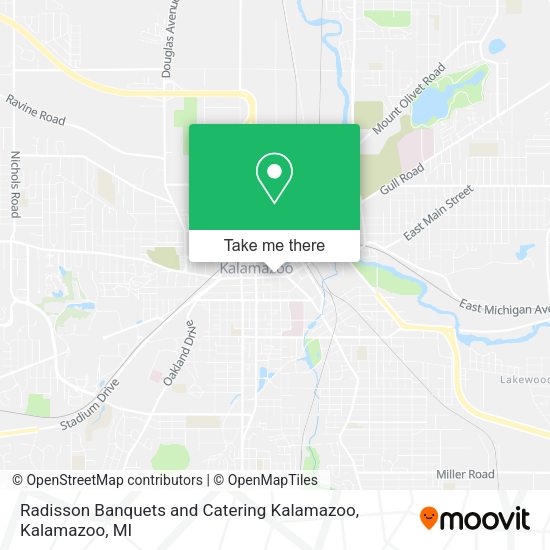 Radisson Banquets and Catering Kalamazoo map