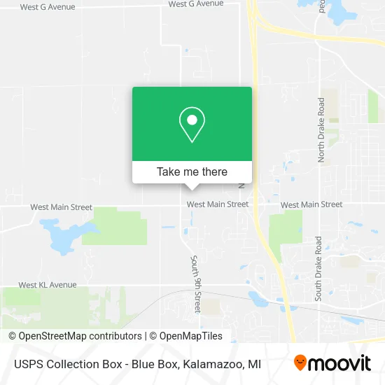 USPS Collection Box - Blue Box map