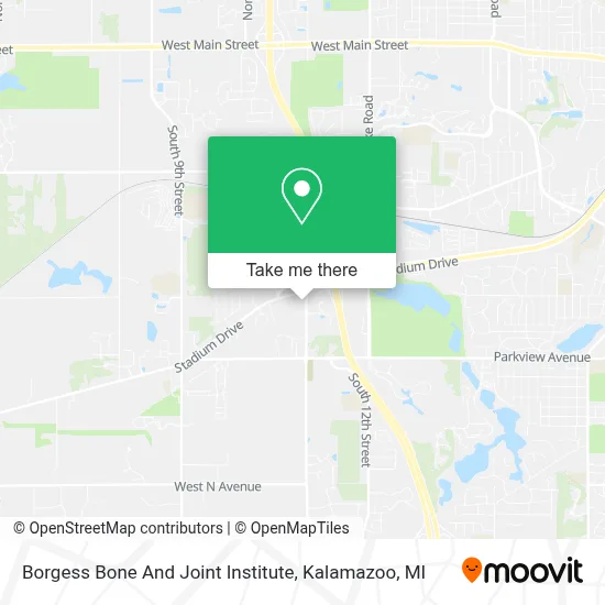 Borgess Bone And Joint Institute map