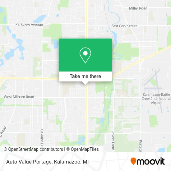 Auto Value Portage map