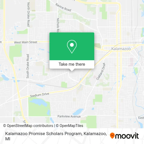 Kalamazoo Promise Scholars Program map