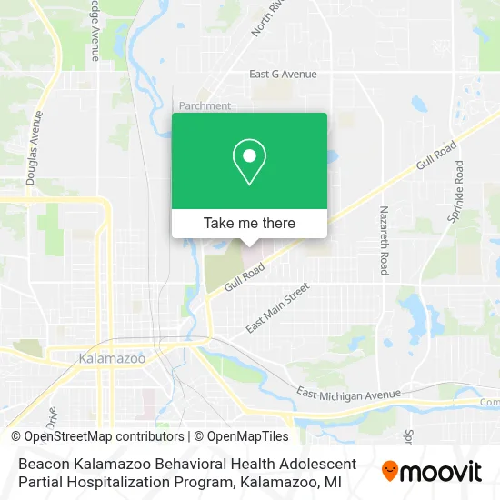 Beacon Kalamazoo Behavioral Health Adolescent Partial Hospitalization Program map