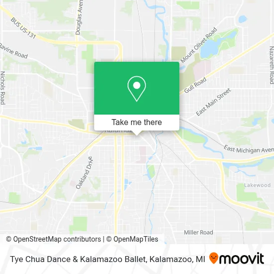 Tye Chua Dance & Kalamazoo Ballet map