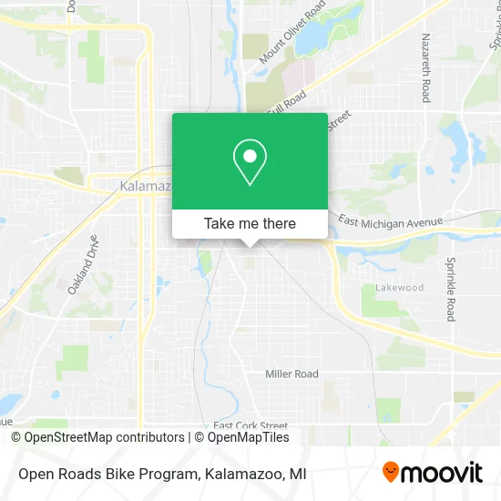 Open Roads Bike Program map