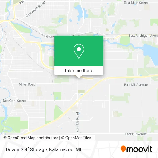 Devon Self Storage map