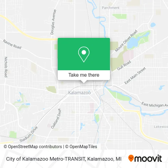 Mapa de City of Kalamazoo Metro-TRANSIT