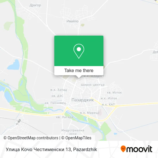 Карта Улица Кочо Честименски 13