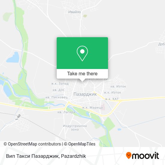 Карта Вип Такси Пазарджик
