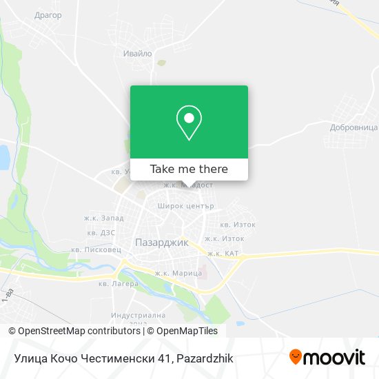 Улица Кочо Честименски 41 map